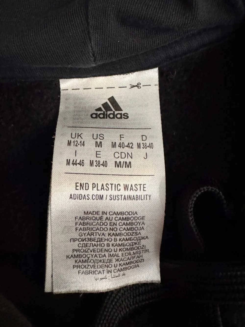 Adidas Black Pink Stripe Hoodie Sweatshirt Women’s Medium
